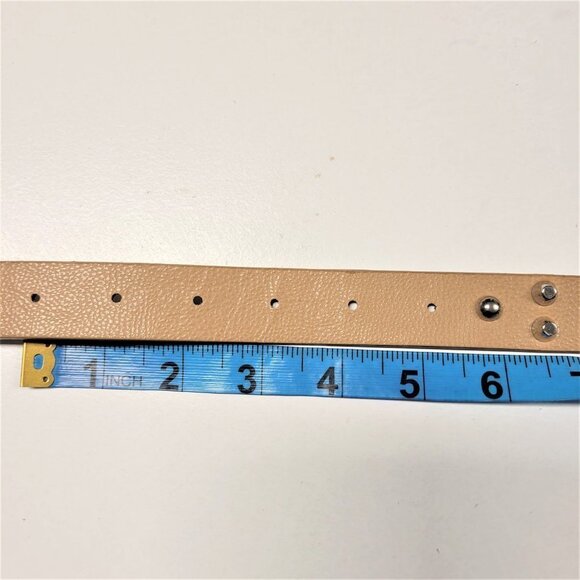 MENS WOMENS Beige Metal Stud Belt - Picture 14 of 15